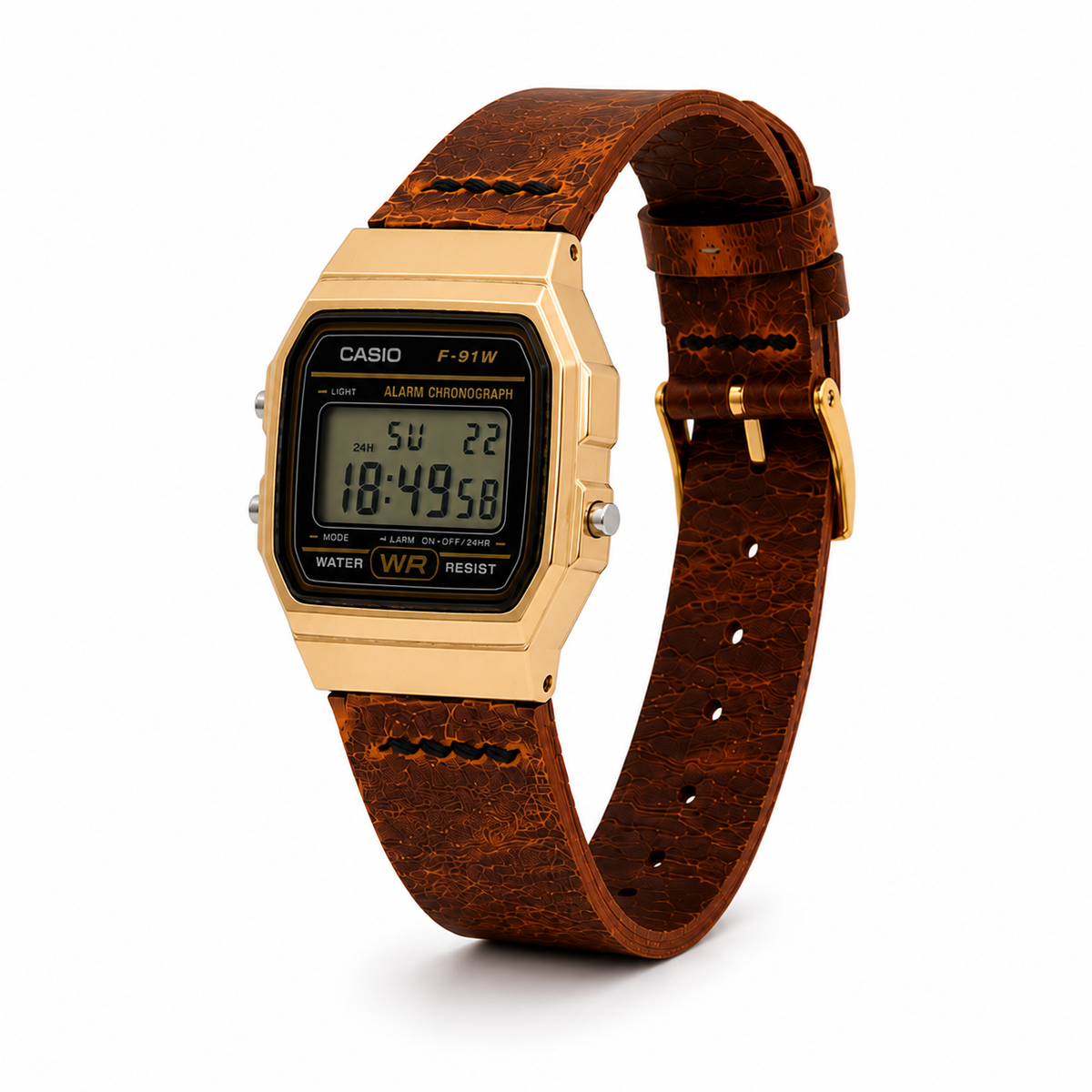 Casio Deri Kordonlu F-91WM-9ADF by PinWatches